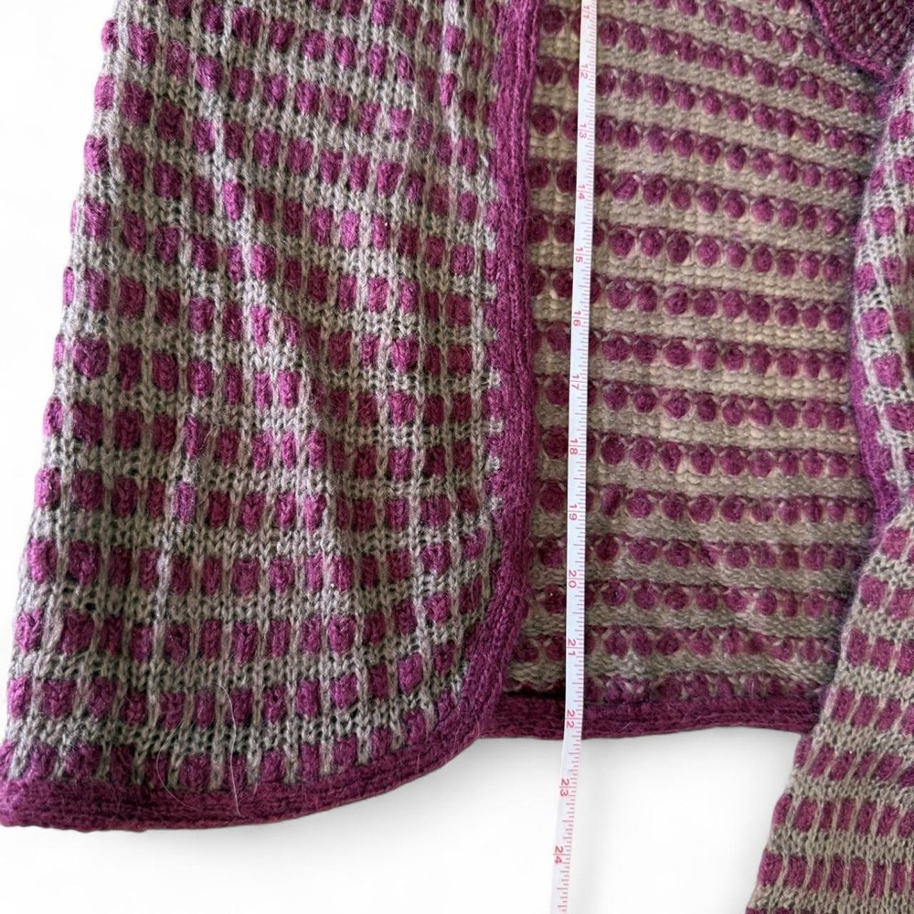 Y2K Charlotte Russe Ruffled Purple Knit Cardigan - Picture 5 of 6
